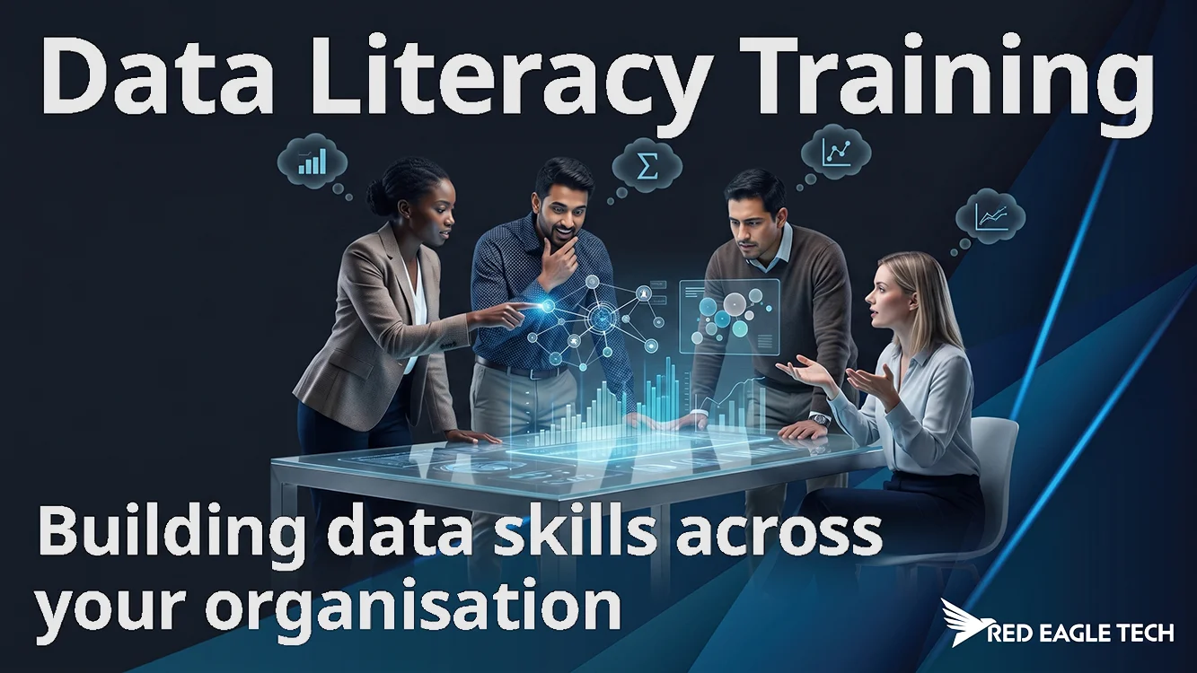 Data literacy training in a UK organisation: people learning to work with data, analytics dashboards and frameworks