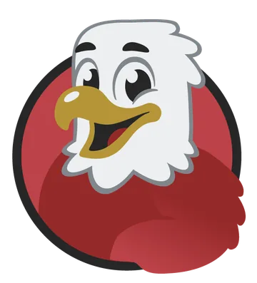Meldrick's face in a circular badge