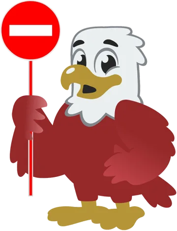 Meldrick holding a stop sign
